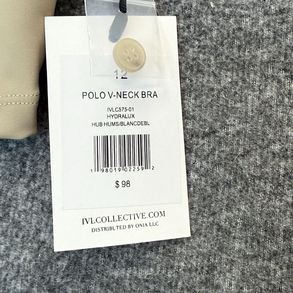 Polo IVL Collection Tennis Top Sports Bra‎ Womens L Size 12 Gym Golf Preppy NWT - Picture 4 of 13